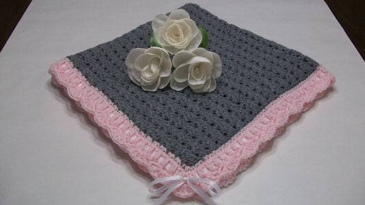 Charcoal Pink Baby Blanket