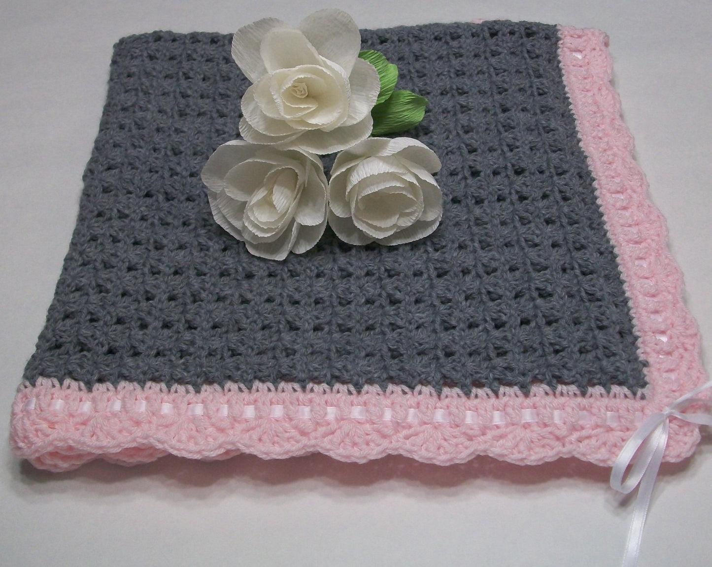 Charcoal Pink Baby Blanket