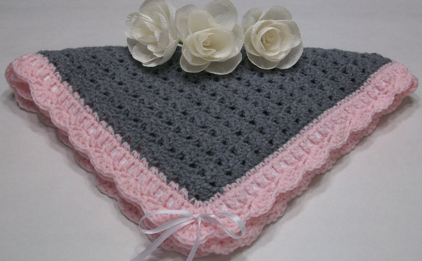 Charcoal Pink Baby Blanket