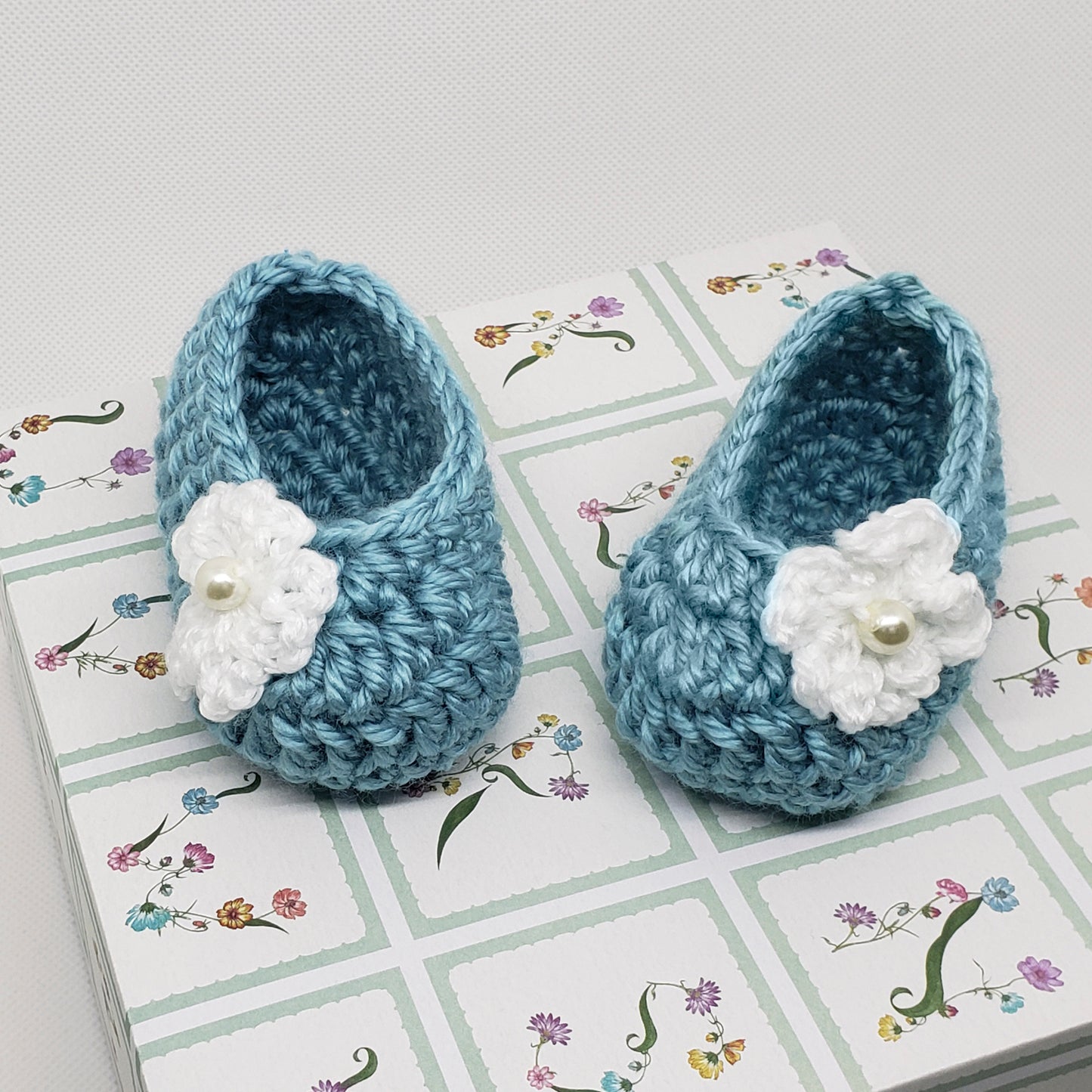 Turqoise Baby Booties