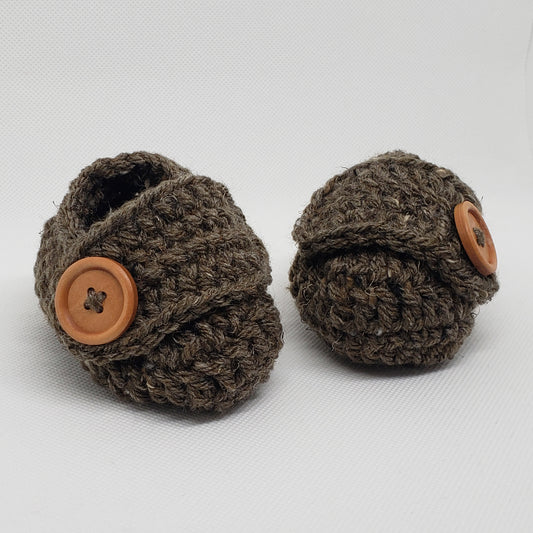 Chocolate Baby Booties