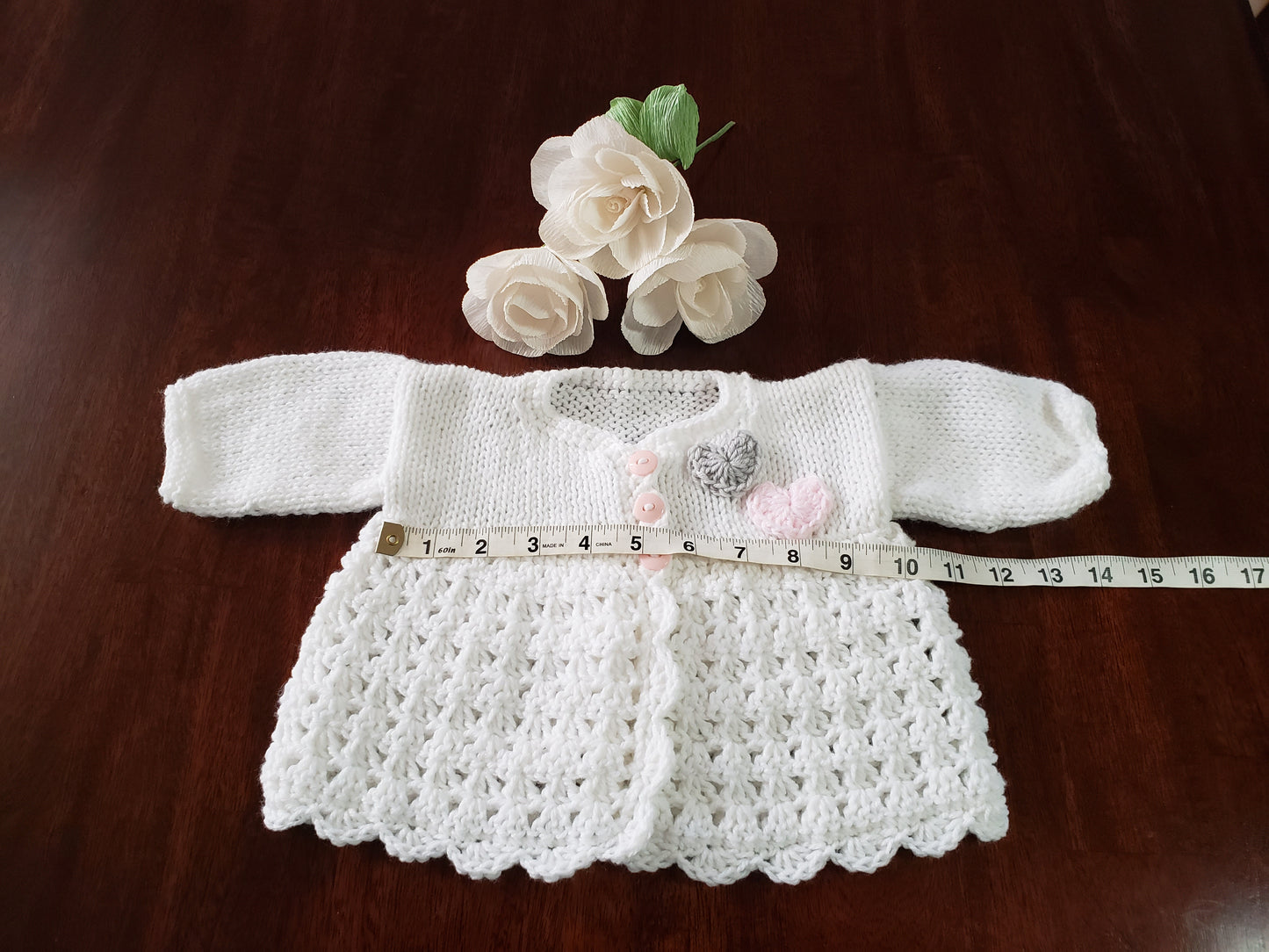 Pink Gray & Cream Baby Blanket Set