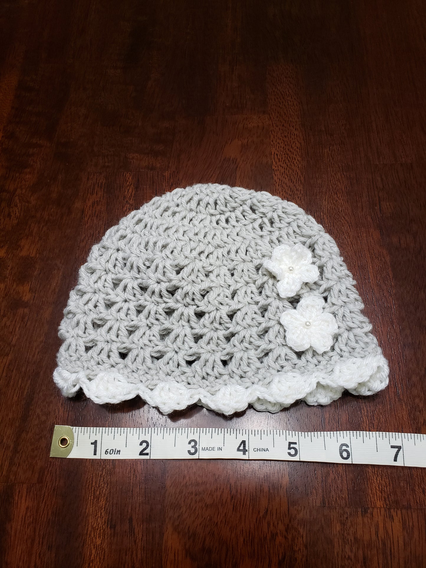 Gray & White Baby Sweater Set