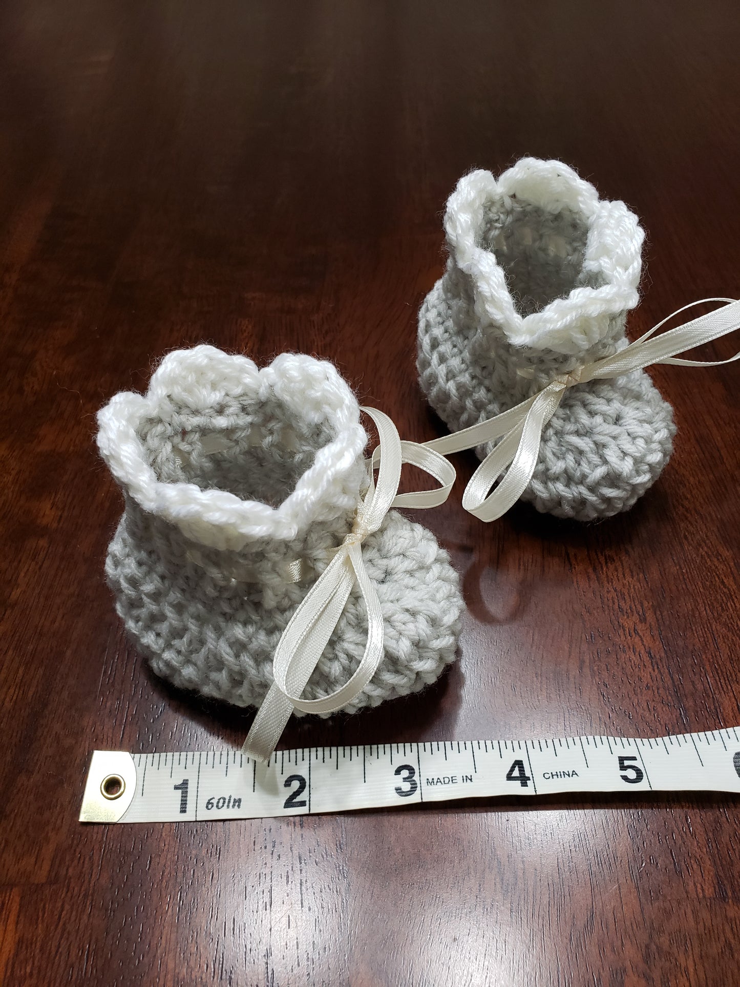 Gray & White Baby Sweater Set