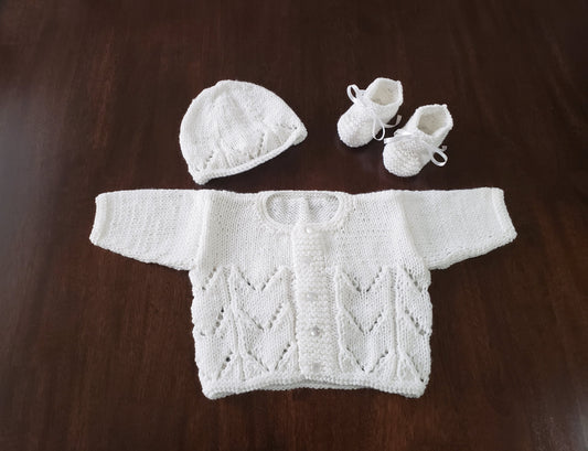 White Baby Sweater Set