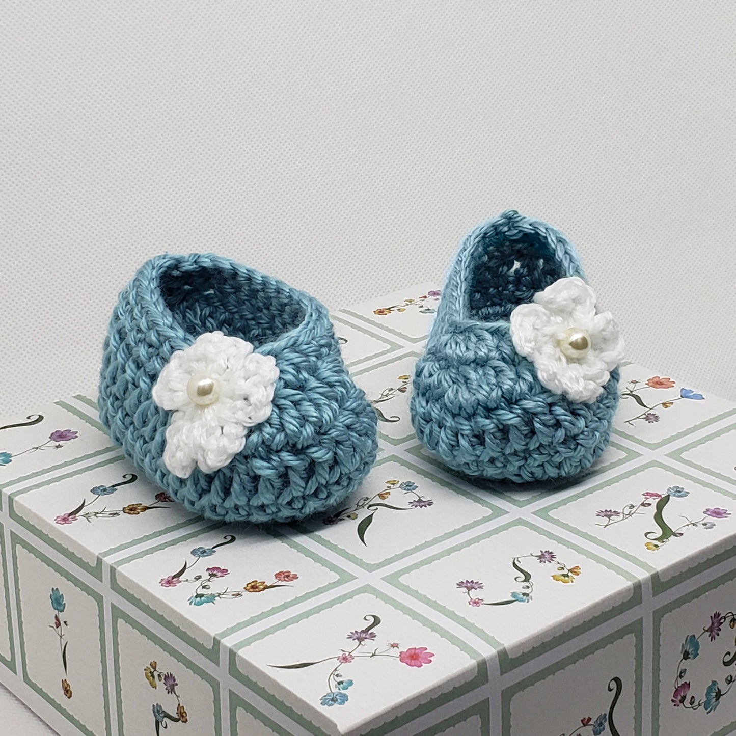 Turqoise Baby Booties