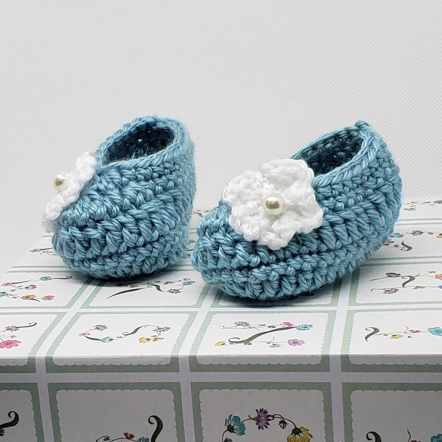 Turqoise Baby Booties