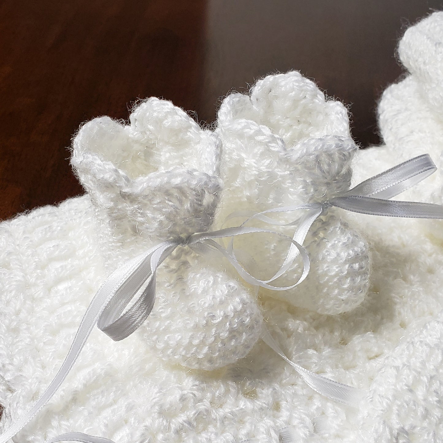 White Baby Blanket Set